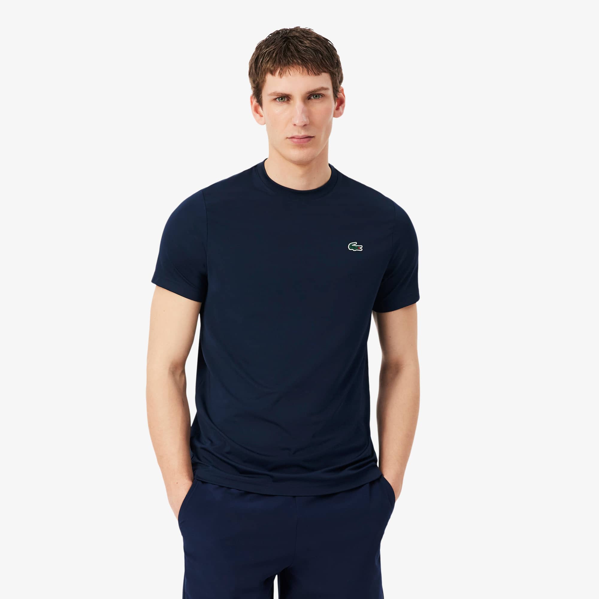 Lacoste Men's Uv Protect Lightweight Stretch Sport T-shirt - Xxl In Blue