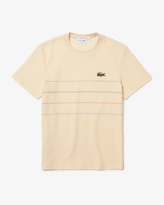 Men&rsquo;s Made In France Textured Striped Organic Cotton T-shirt