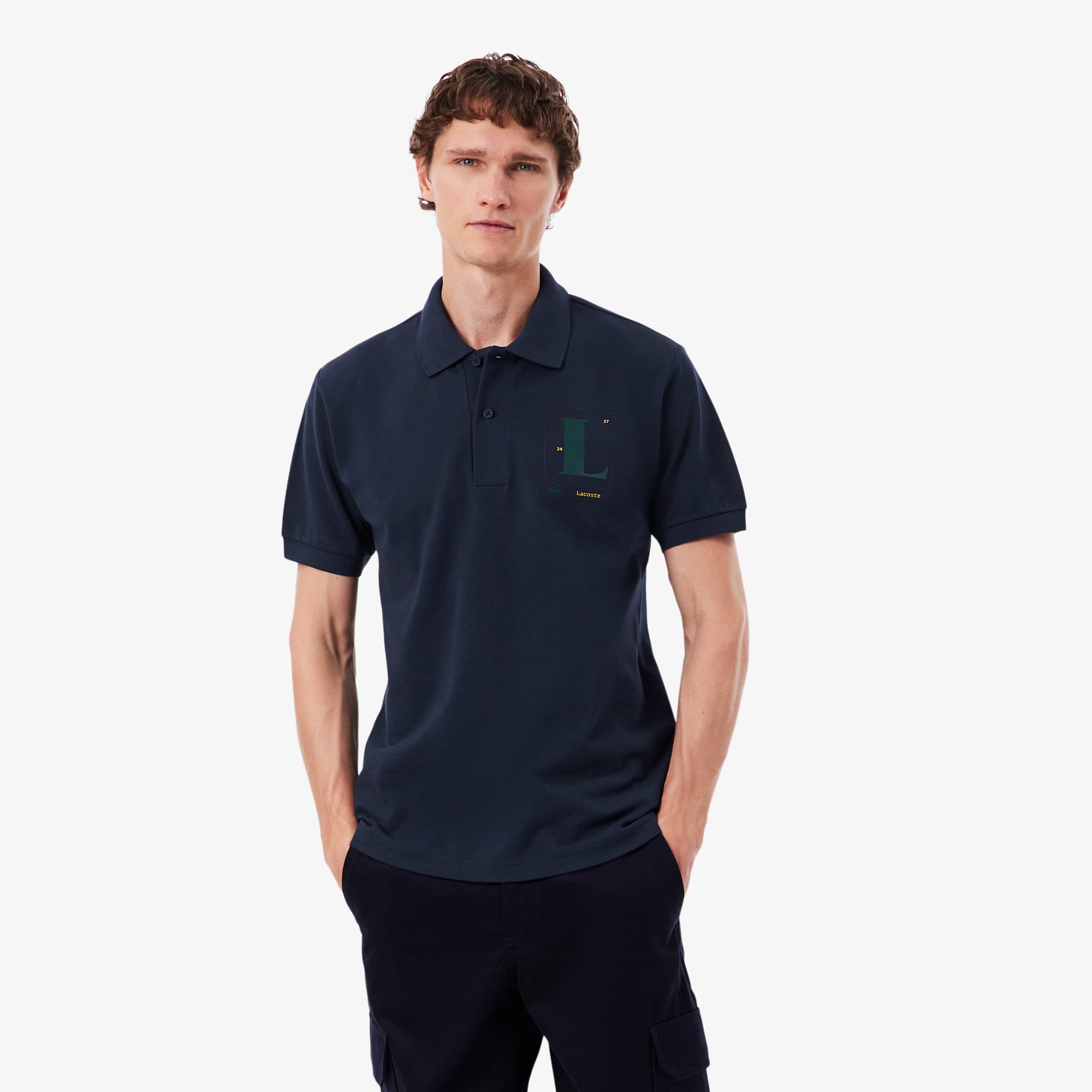 Classic Fit Printed Petit Piqué Polo Shirt