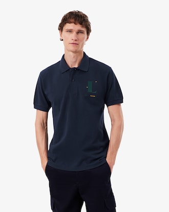 Polo de Corte Cl&aacute;sico de Petit Piqu&eacute; Estampado
