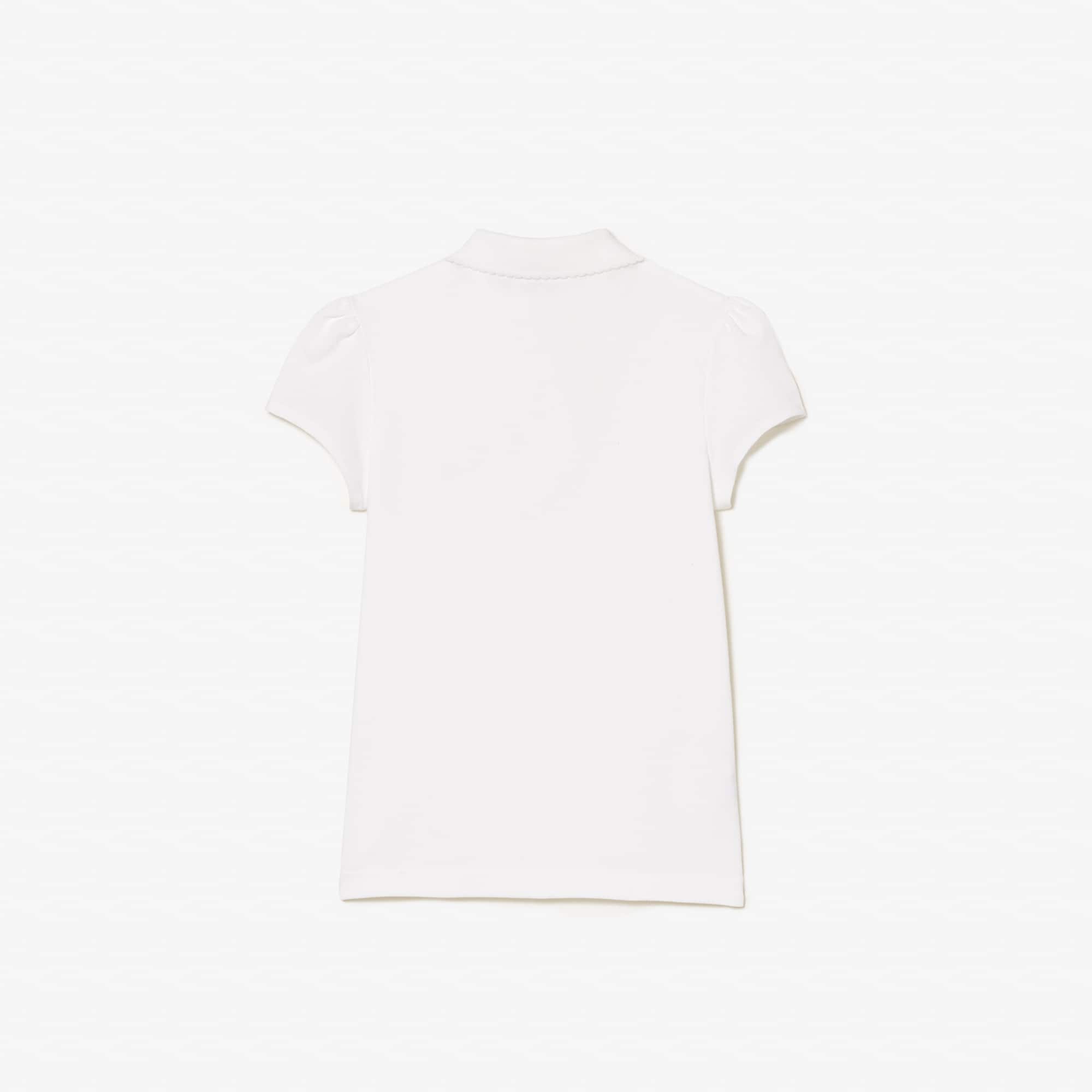 Kids' Scalloped Collar Mini Piqué Polo