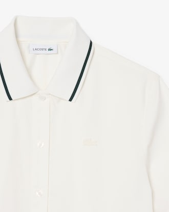 Petit Piqu&eacute; Effect Oversized Shirt