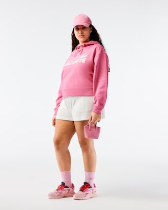 Sweatshirt &agrave; capuche femme Lacoste avec imprim&eacute; en relief