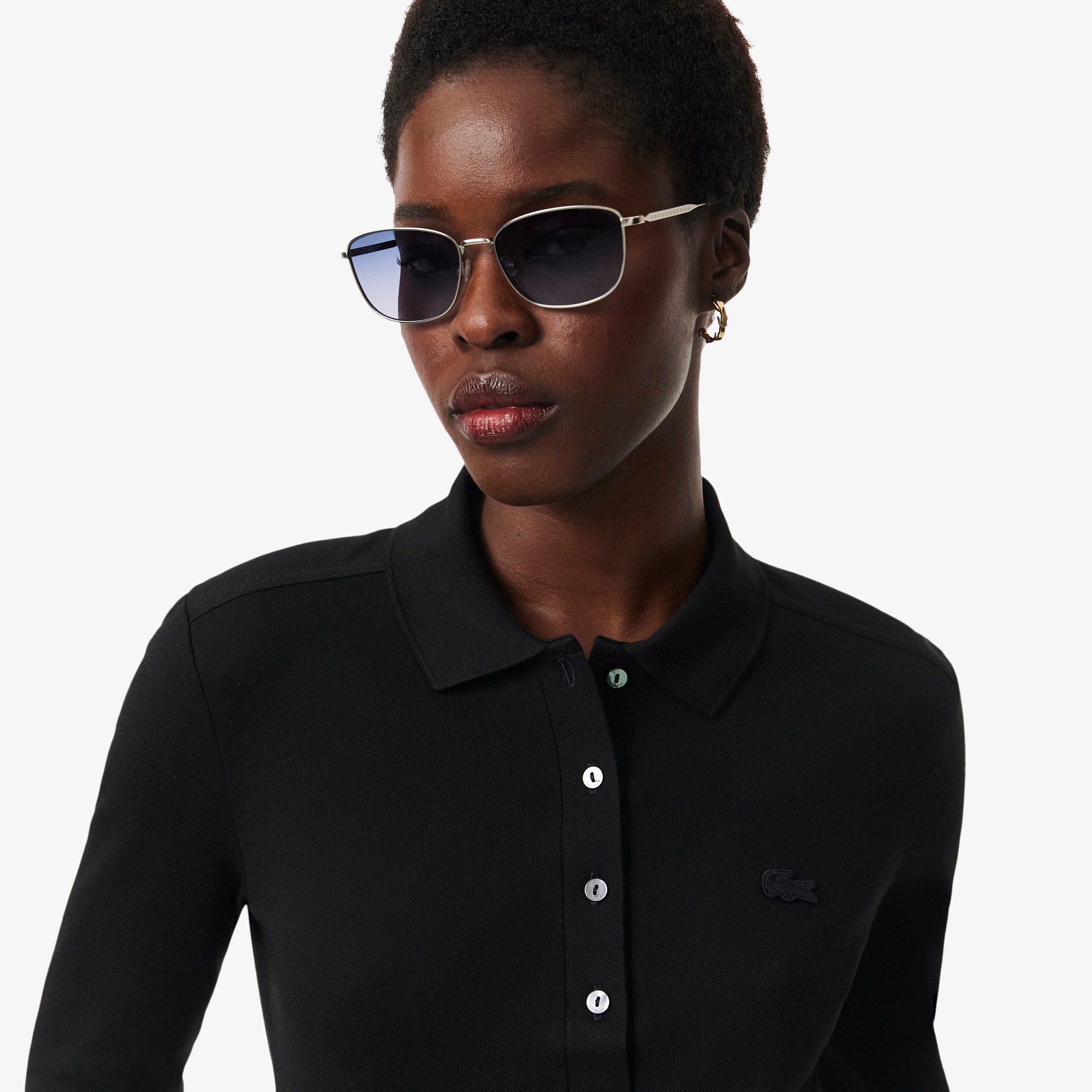 Women's Slim Fit L.12.D Stretch Mini Piqué Polo