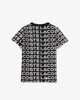 T-shirt avec imprim&eacute; sigl&eacute; en coton