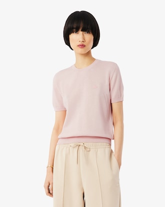 Short Sleeved 3D Knit Sweater