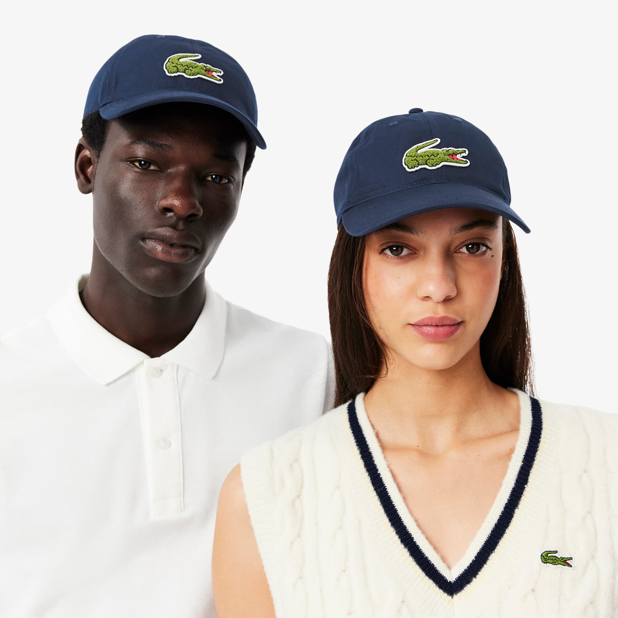 Unisex Crocodile Badge Cotton Twill Cap - Caps & Hats - New In