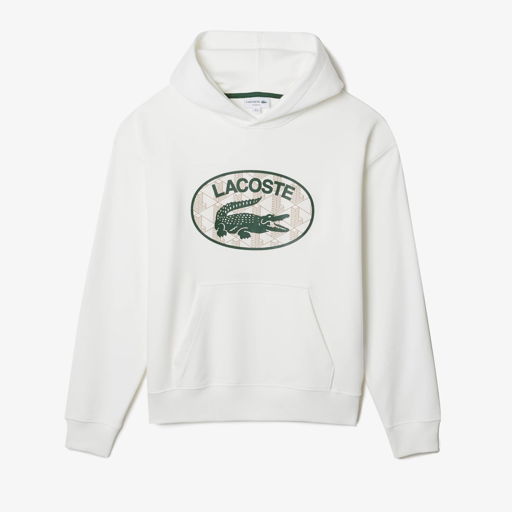 Men's Loose Fit Monogram Hoodie - Sweaters & Sweatshirts