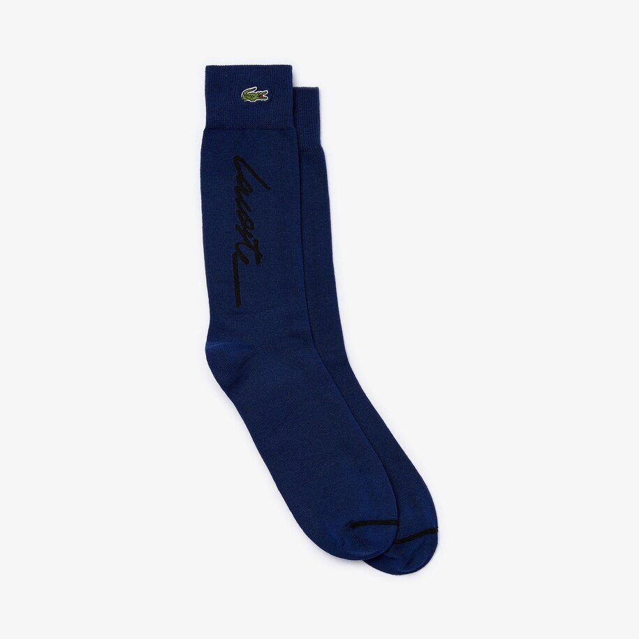 Unisex Live Signature Print Socks Lacoste