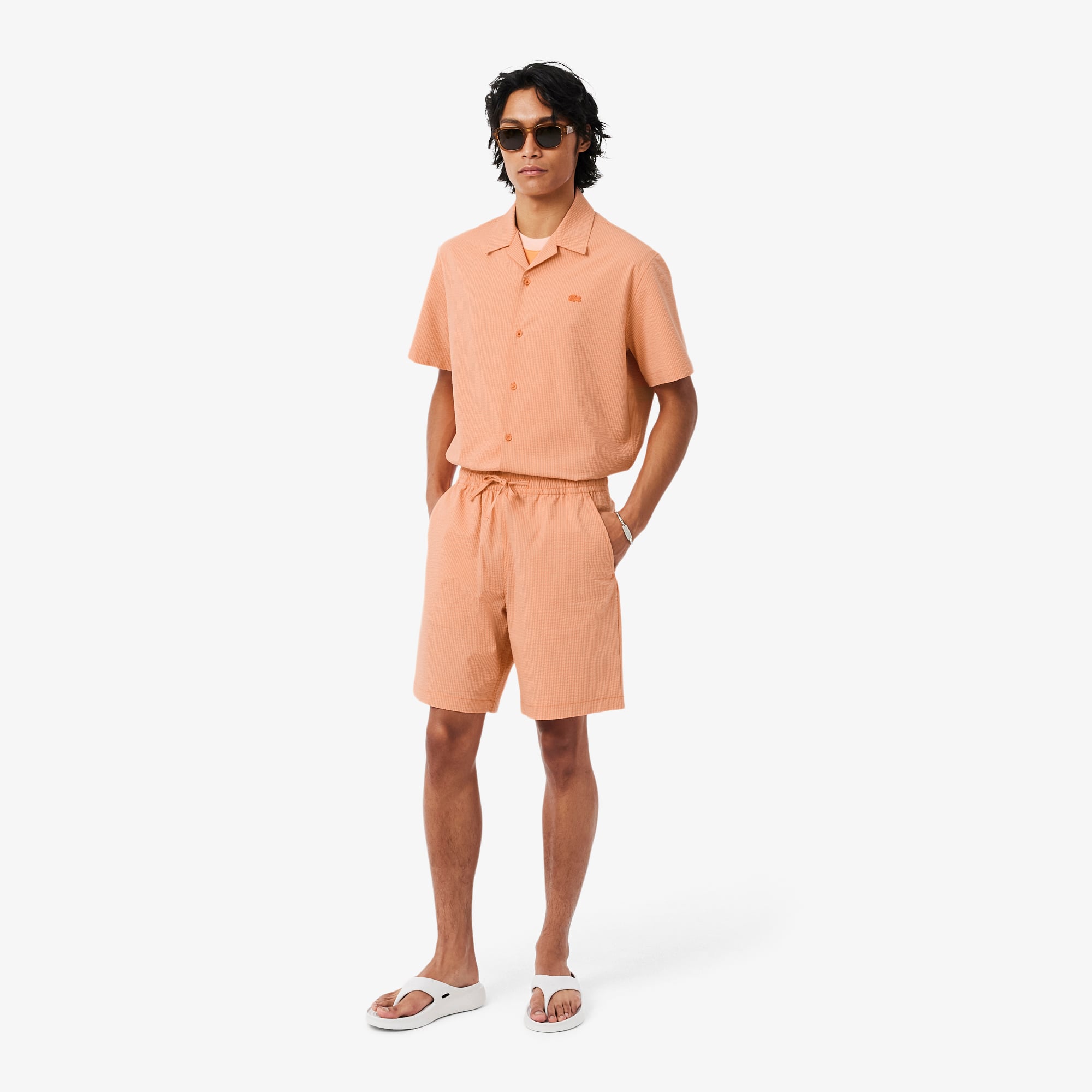 Cotton Seersucker Shorts - Shorts & Swim - New In 2026 | Lacoste