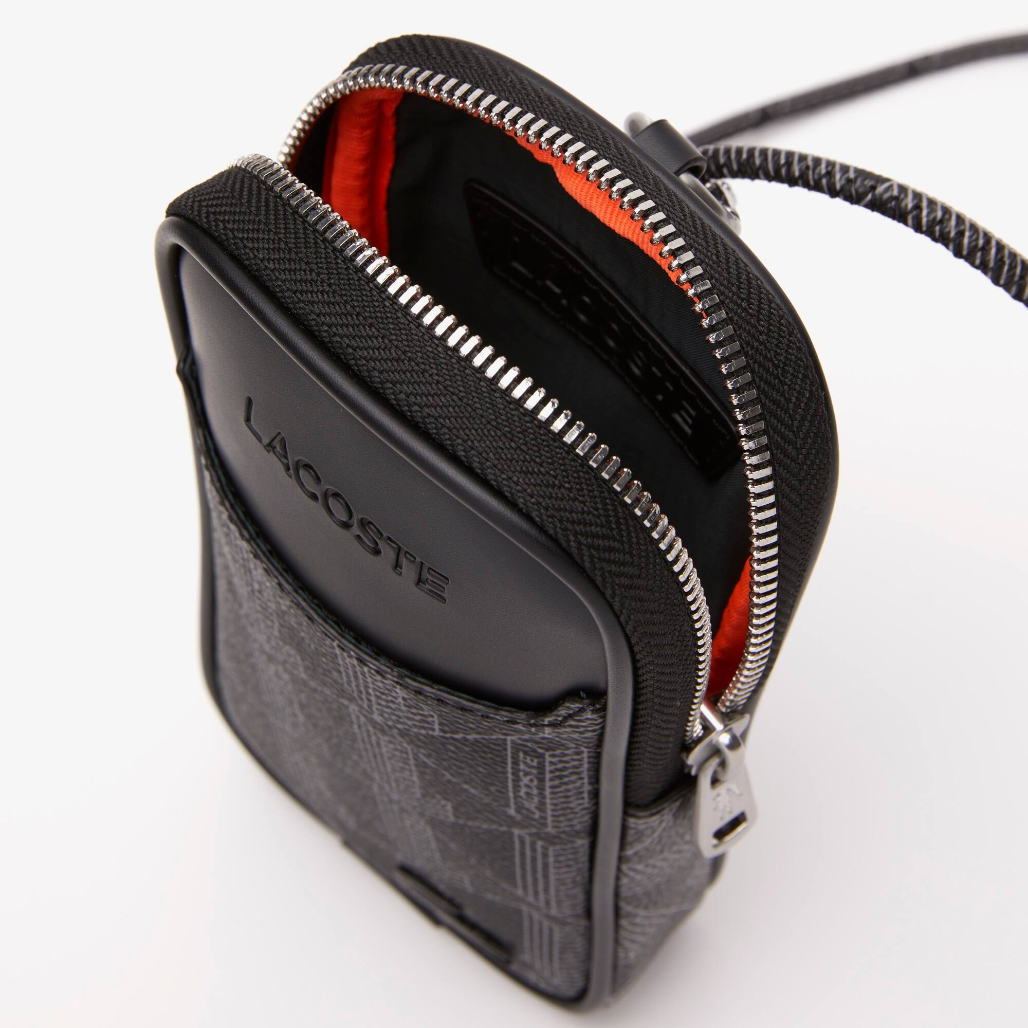 ★LACOSTE★ Men's The Blend Pocket Organizer Black NH4134L54 Men's The Blend Monogram Print Wallet - Wallets & Small