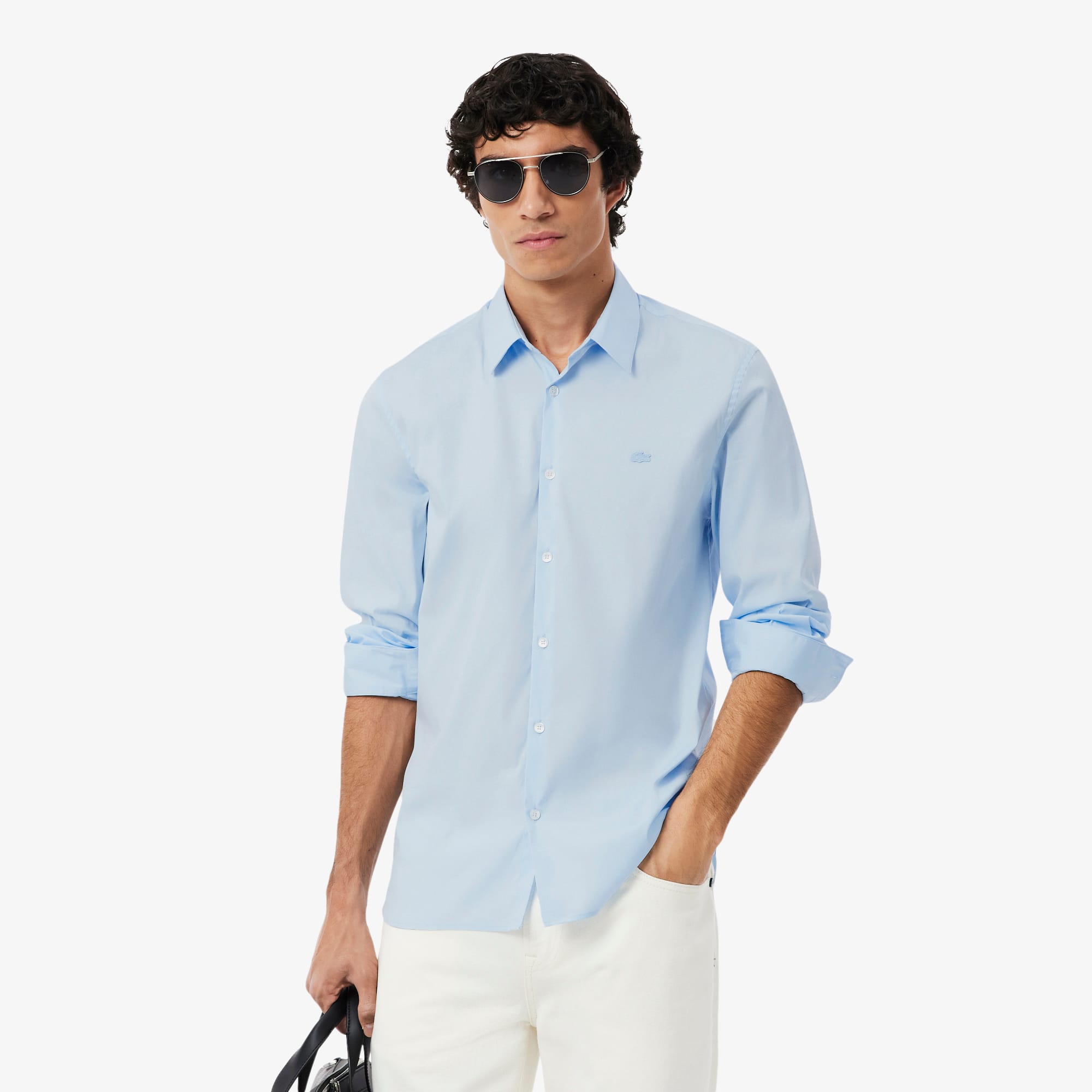 Lacoste Men's Slim Fit Stretch Button Down Shirt