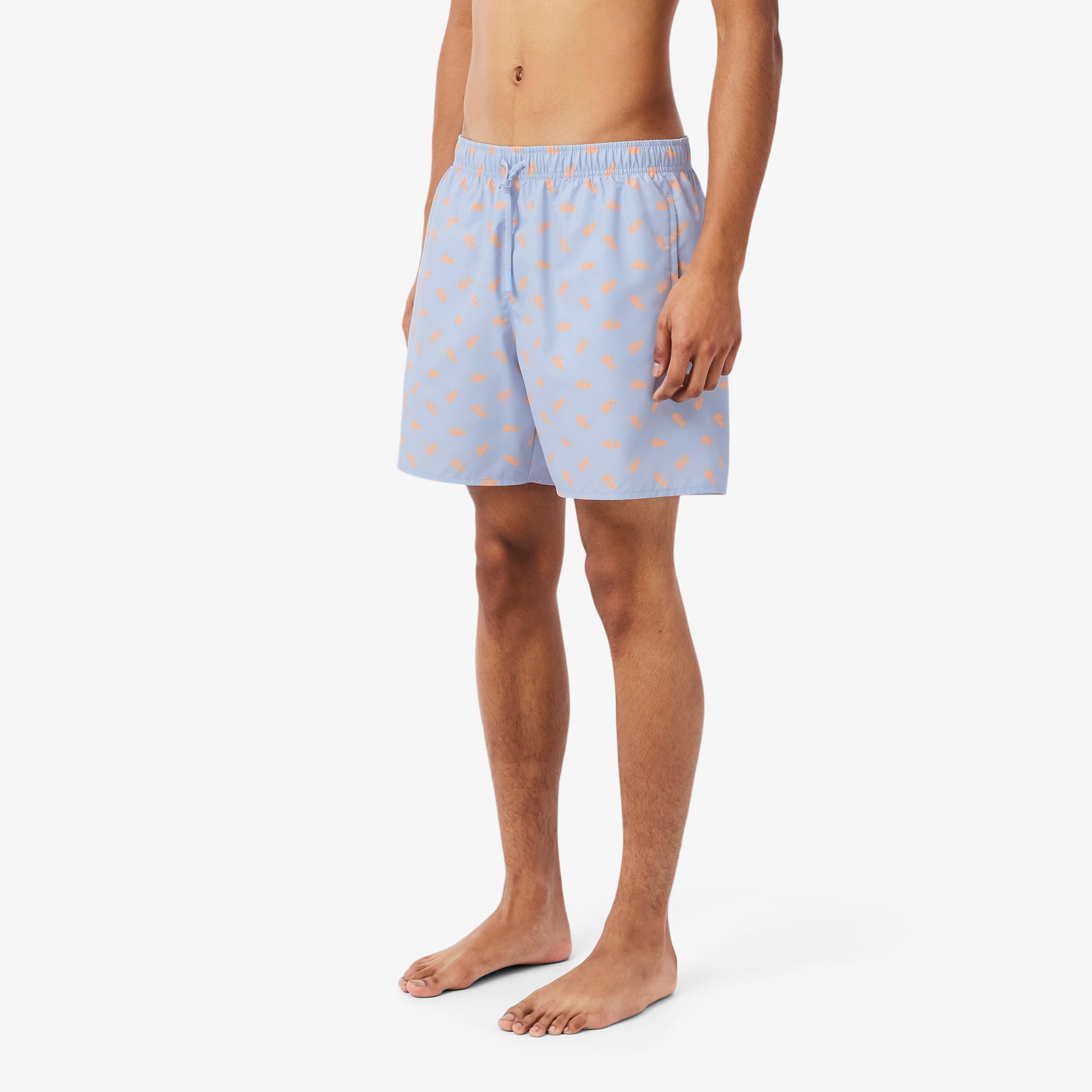 Mid Length Crocodile Print Swim Trunks - Men's Tracksuits - New In