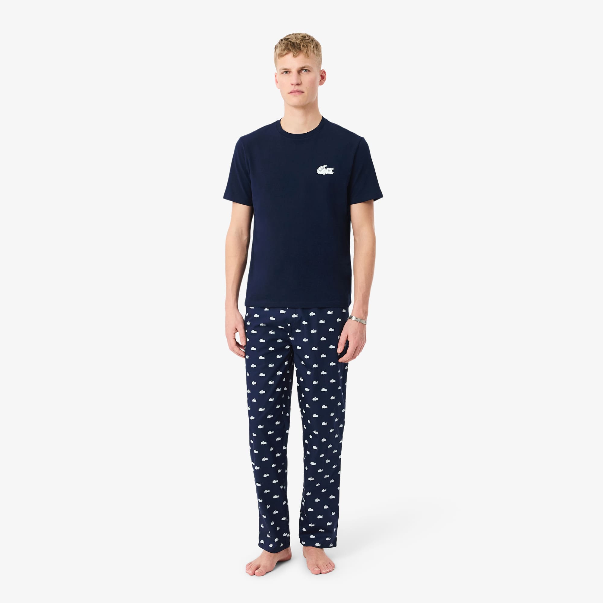 Crocodile Print Cotton Pajama Set