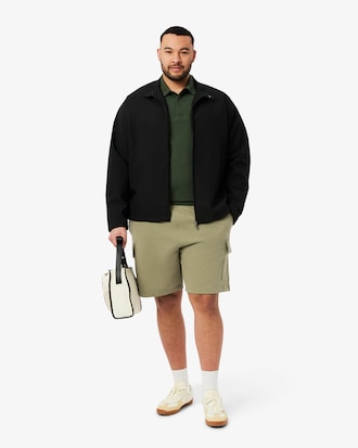 Men's Cotton Fleece Cargo Shorts