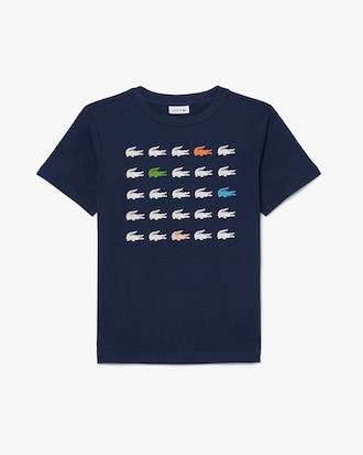 T-shirt coton imprim&eacute; crocodile
