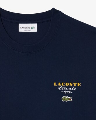 Playera de Tejido Jersey con Bordados y Estampados de Tenis