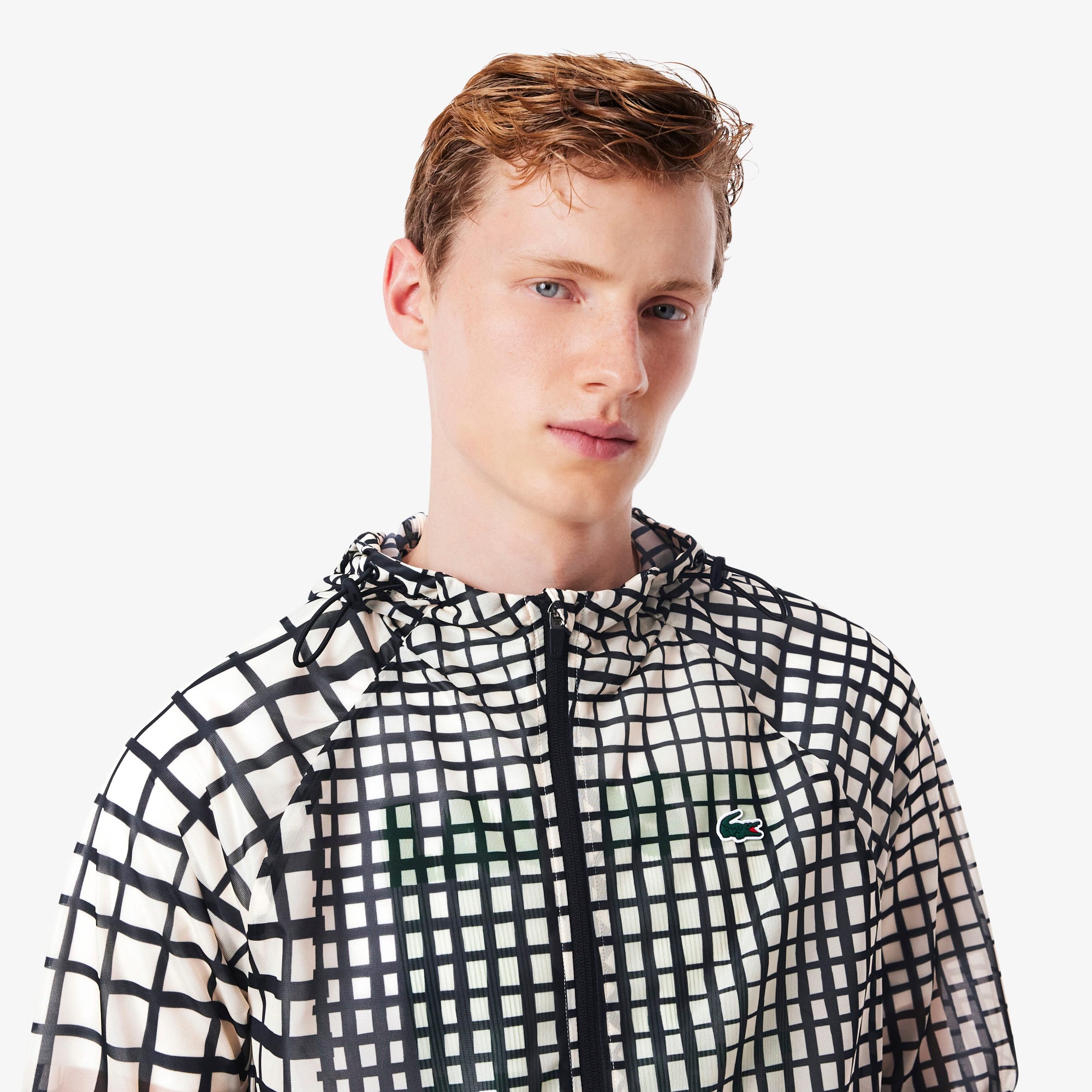 LACOSTE ダイヤモンドパターン ジャケット Men's Lightweight Crocodile Print Sport Jacket - Jackets & Coats