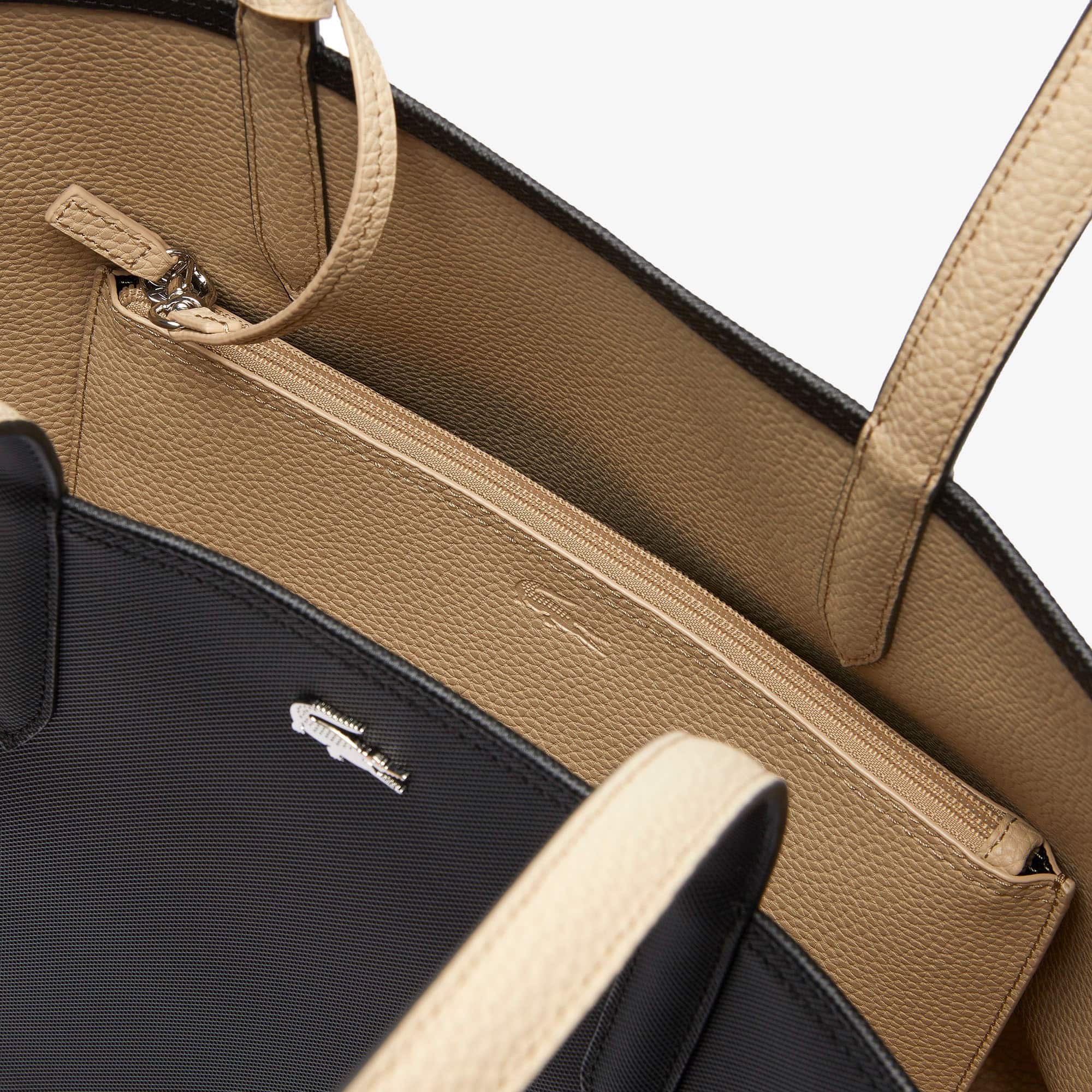 lacoste leather tote