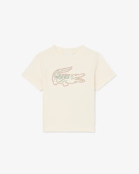 Crocodile Embroidery Cotton T-shirt