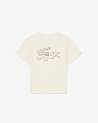 Playera de Algod&oacute;n con Bordado de Cocodrilo