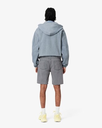 Shorts Jeans Para Hombre Con Efecto Lavado