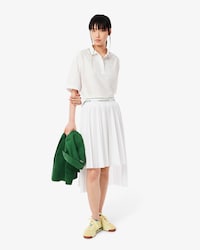 Falda Midi Plisada Asim&eacute;trica Para Mujer