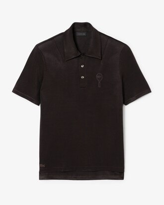 Men's Runway Regular Fit Satin Piqué Polo