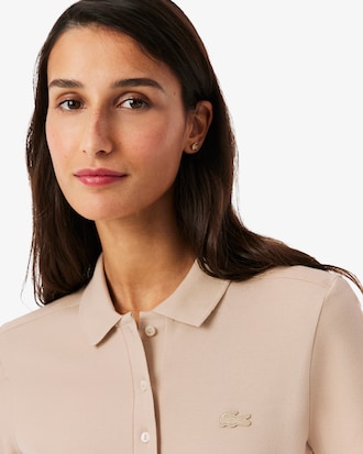 Women's L.12.D Slim Fit Stretch Mini Piqu&eacute; Polo