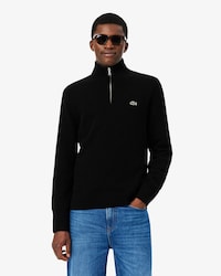 Men's Zip-Up High-Neck Wool Sweater 