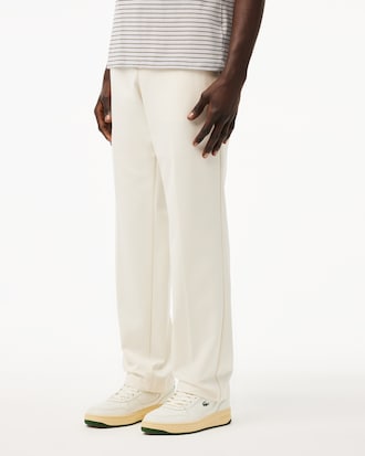 Men's Straight Fit Badge Detail Suit Pants