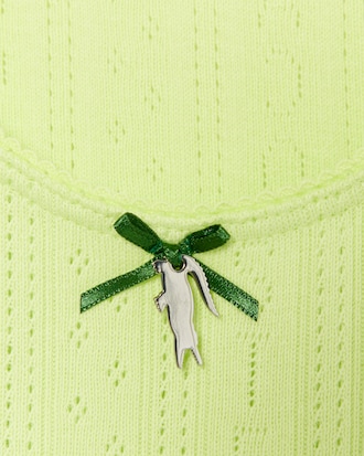 Women's Slim Fit Pointelle Knit Cotton Tank Top