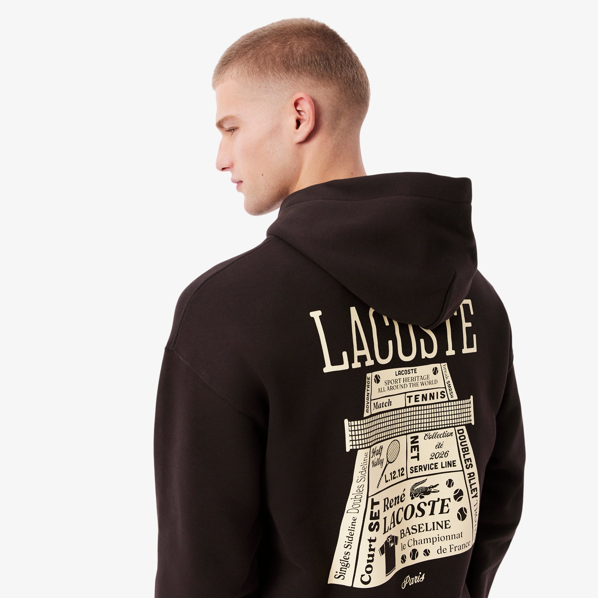 Loose Fit Printed Hoodie - undefined - New In 2025 | Lacoste