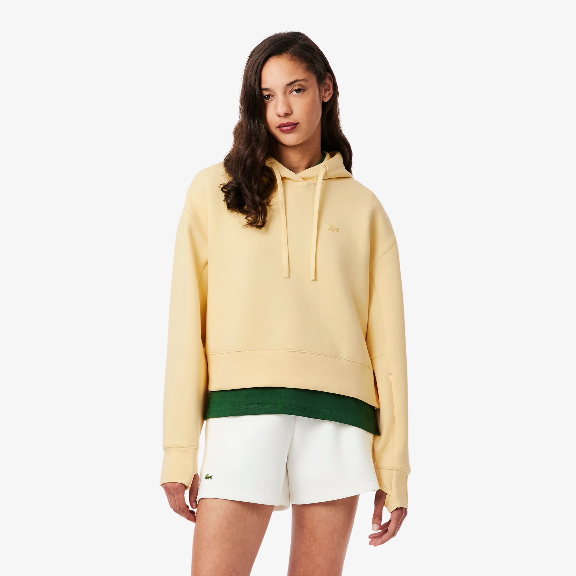 Lacoste Women's Cotton Hoodie - 44 In Yellow