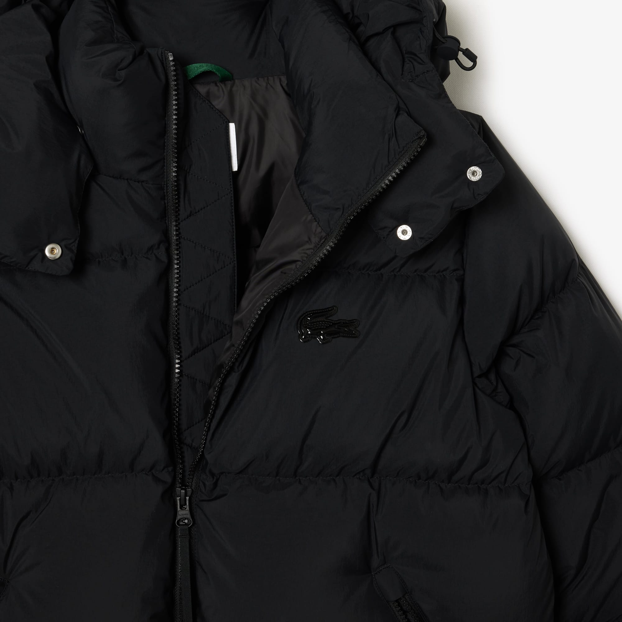 ラコステ LACOSTE バックステッチダウンジャケット（ブラック