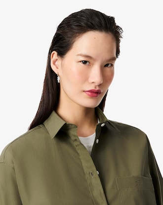 Chemise oversize en popeline de coton
