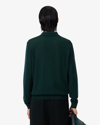Runway Polo Collar Merino Wool Sweater