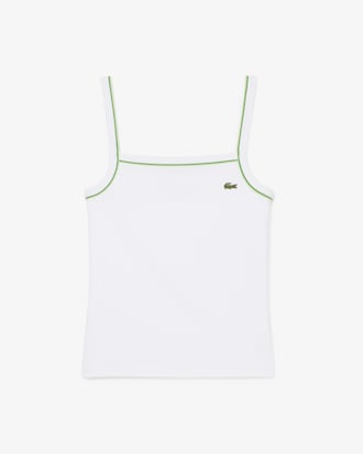 Contrast Accent Cotton Tank Top