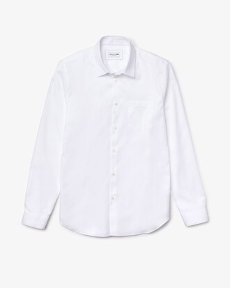 Chemise regular fit en popeline de coton unie