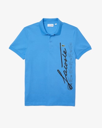 Men's Lacoste Regular Fit Signature Cotton Piqué Polo Shirt