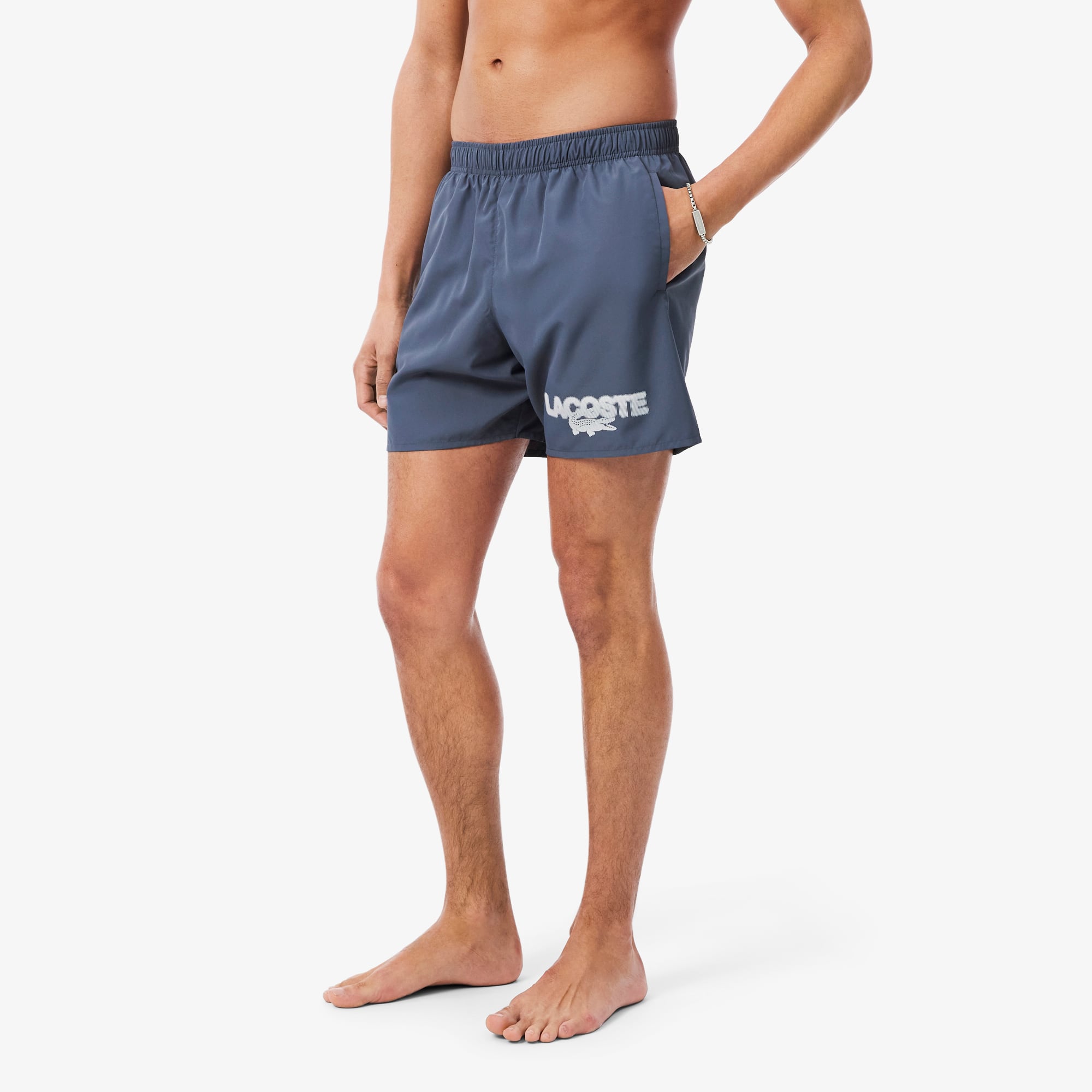 Mid Length Printed Swim Trunks