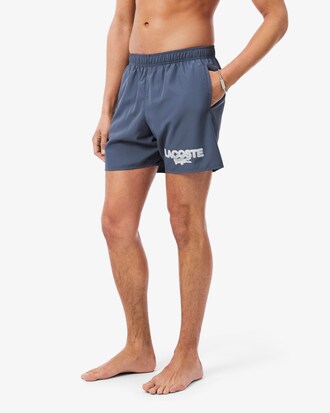 Mid Length Printed Swim Trunks
