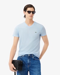 T-shirt homme à col en V en jersey de coton pima