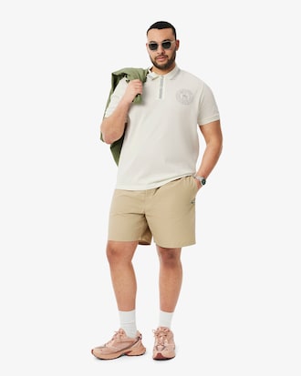 Polo para hombre de corte regular L.12.12 con estampado de distintivos