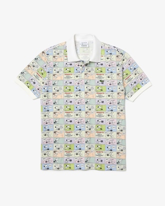 Men&rsquo;s Lacoste x Peanuts Relaxed Fit Contrast Collar Organic Cotton Polo Shirt