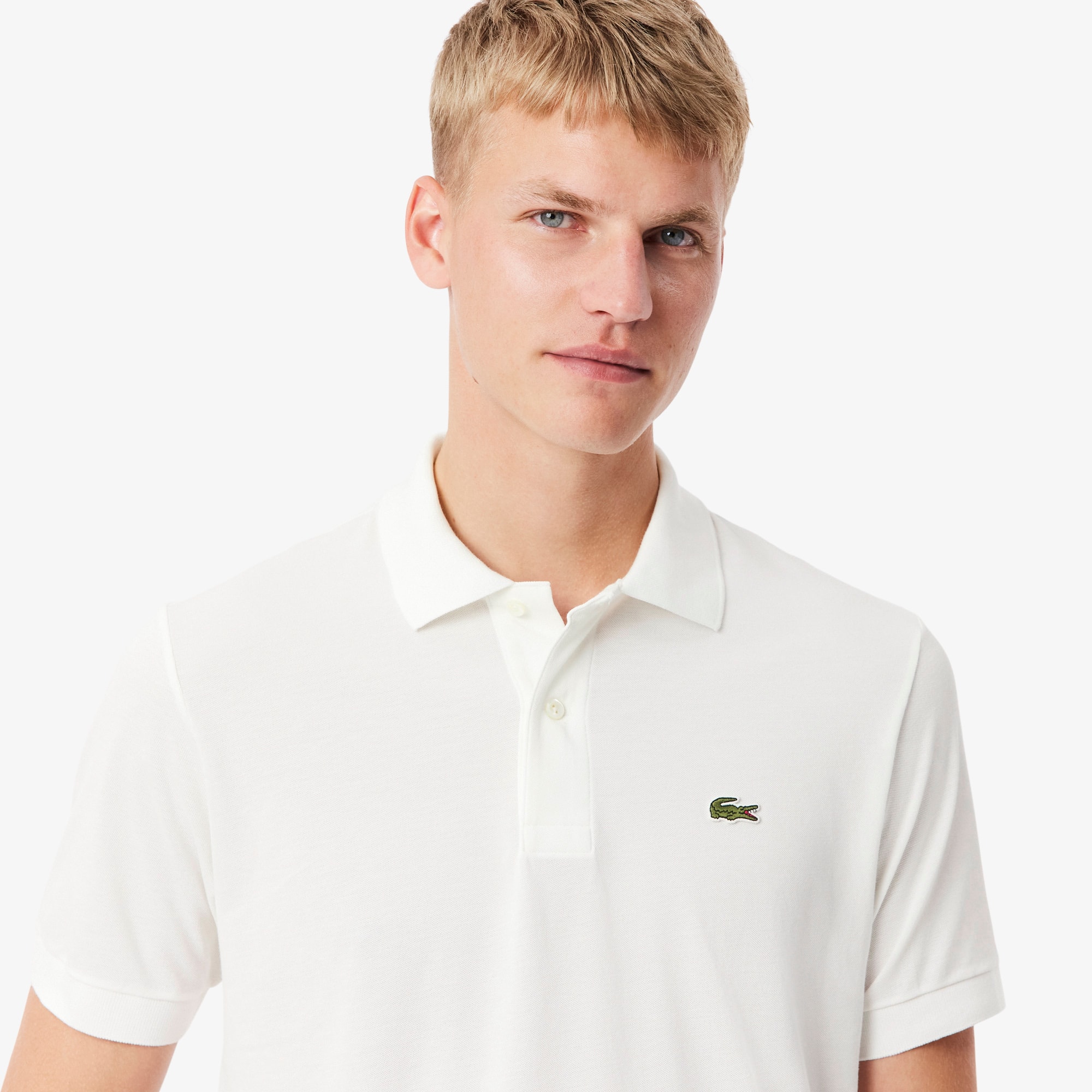 新品 LACOSTE x atmos 日本製 Polo White L LACOSTE とのコラボコレクション、atmosで発売 アパレル、BE@RBRICKも