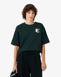 Oversized Embroidery Detail Jersey T-shirt
