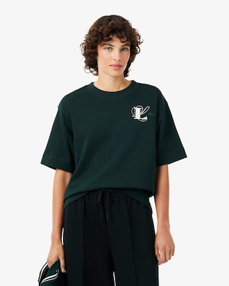 Playera Oversized de Tejido Jersey con Detalle Bordado