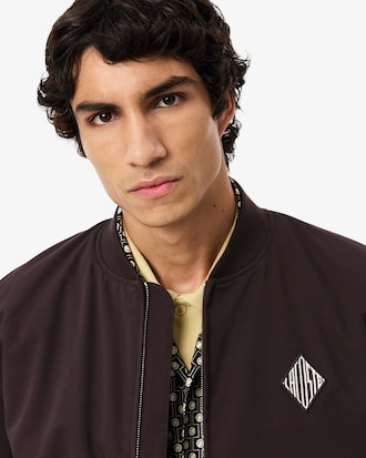 Retro Badge Water-Repellent Bomber Jacket
