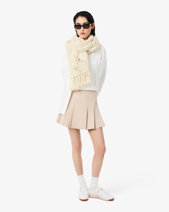 Women's Fringed Wool Scarf